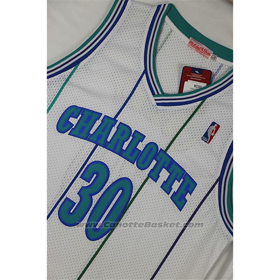 Maglia Charlotte Hornets Dell Curry #30 Retro Bianco